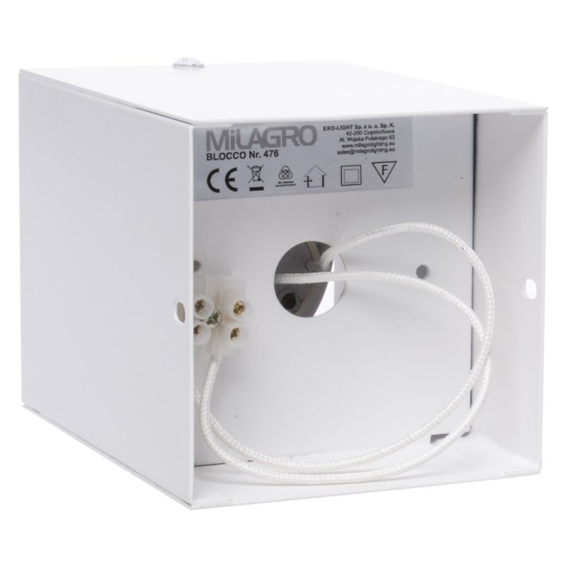 Lampa Sufitowa Blocco Biały 1x7W GU10 Led