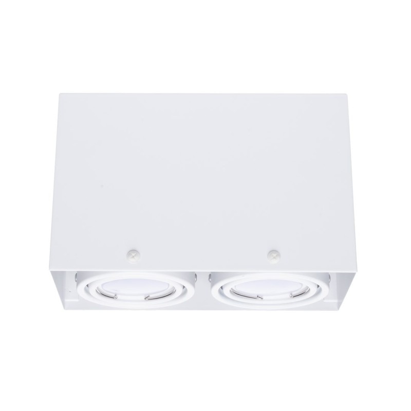 Blocco White Ceiling Lamp 2x7W GU10 LED