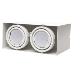 Deckenleuchte Blocco Weiß 2x7W GU10 LED