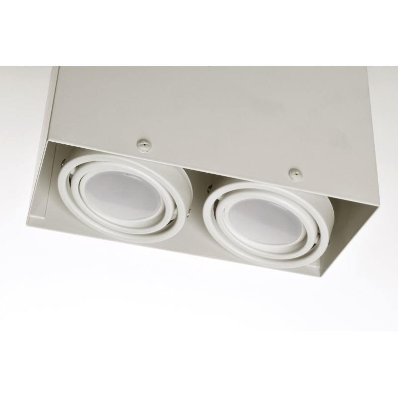 Blocco White Ceiling Lamp 2x7W GU10 LED
