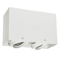 Blocco White Ceiling Lamp 2x7W GU10 LED