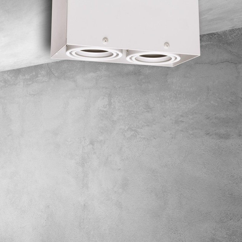 Deckenleuchte Blocco Weiß 2x7W GU10 LED
