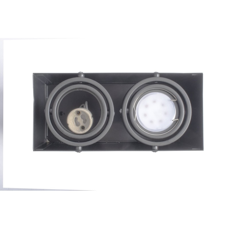 DECKENLAMPE BLOCCO GRAU 2x7W GU10 LED