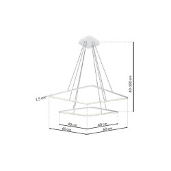 NIX WHITE 50W LED PENDANT LAMP