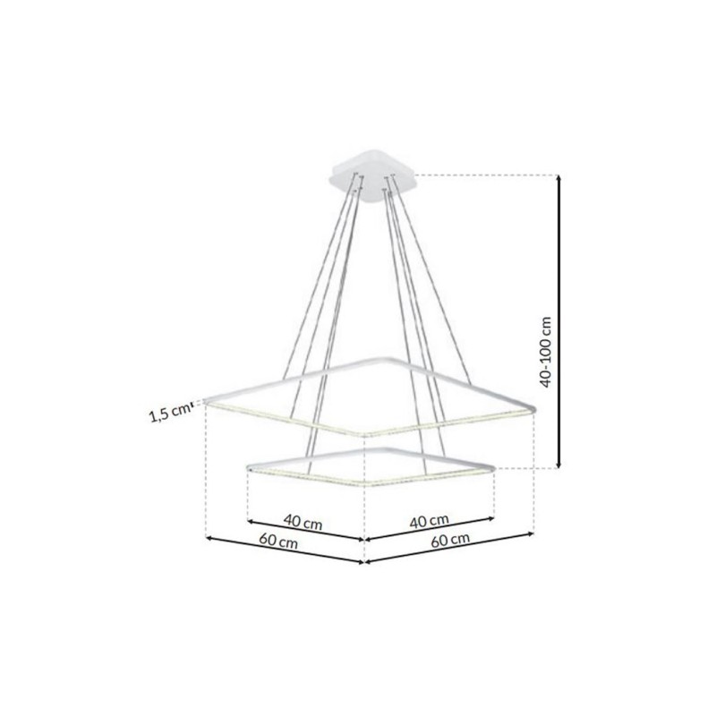 NIX WHITE 50W LED PENDANT LAMP