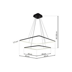 NIX BLACK 50W LED PENDANT LAMP