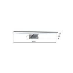 SHINE CHROME Wall Light 60cm 13.8W LED