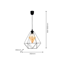 ALAMBRE BLACK hanging lamp 1xE27 4W bulb included