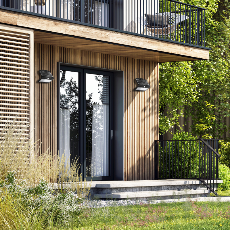 Lámpara Solar Butterfly 6,8W Negro