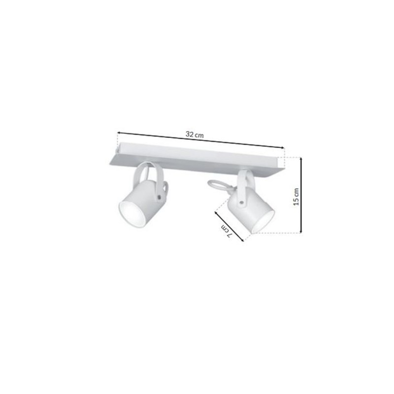 Pico Ceiling Lamp 2xGU10 White