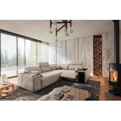 Narożnik Milano II Mix z funkcją spania i relax Plecionka, Verita 09