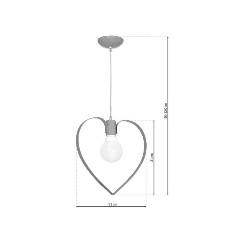 AMORE GREY Hanging Lamp 1xE27