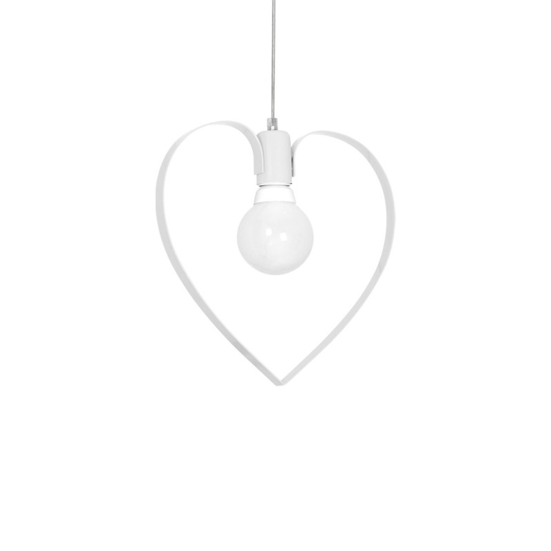Lámpara colgante Amore 1xE27 Blanco