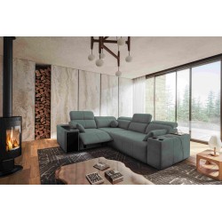 Ecksofa Milano II Mix mit Schlaffunktion und Relaxfunktion, Geflecht, Verita 88
