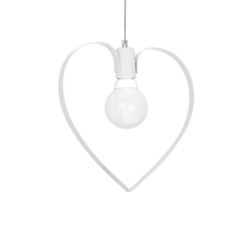 Lámpara colgante Amore 1xE27 Blanco