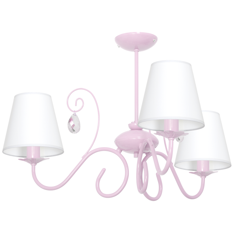 Lámpara de araña SARA PINK 3xE14