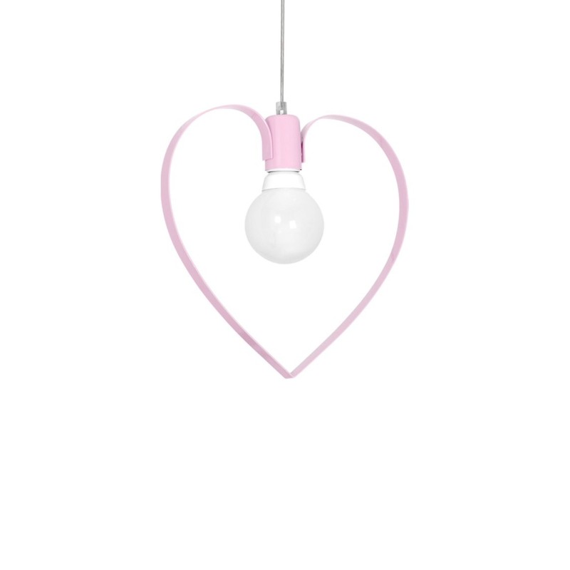 Lámpara colgante AMORE PINK 1xE27