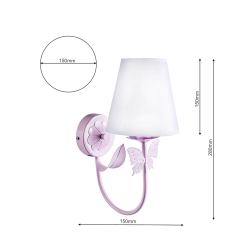 ALICE PINK Wall Lamp 1xE14