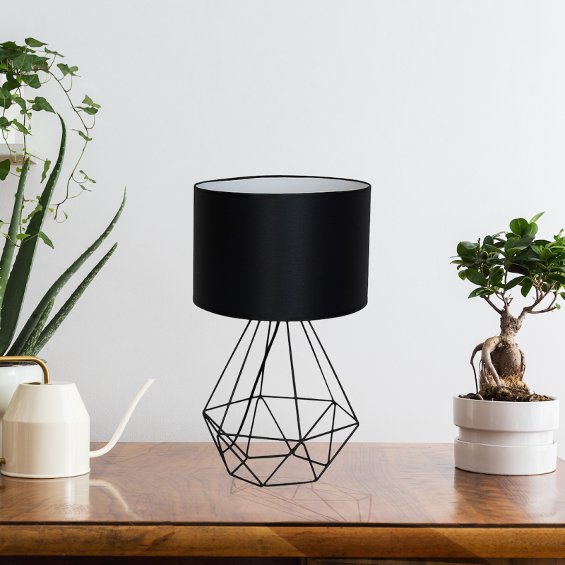 BASKET BLACK night lamp 1xE27