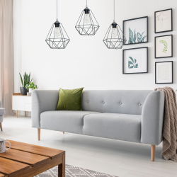 Lámpara colgante BASKET GRAY 3xE27