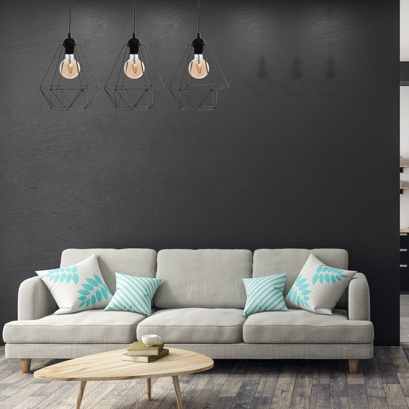 BASKET BLACK Pendant Lamp 3xE27