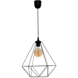 Hanging lamp BASKET BLACK 1xE27