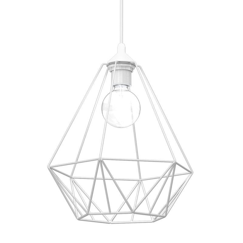 BASKET WHITE Hanging Lamp 1xE27