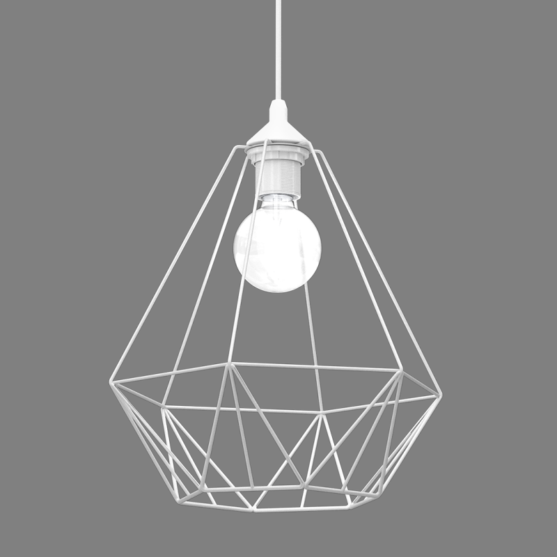BASKET WHITE Hanging Lamp 1xE27