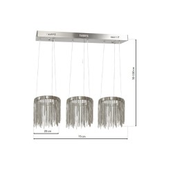 HÄNGELEUCHTE CASCATA SATIN 54W LED
