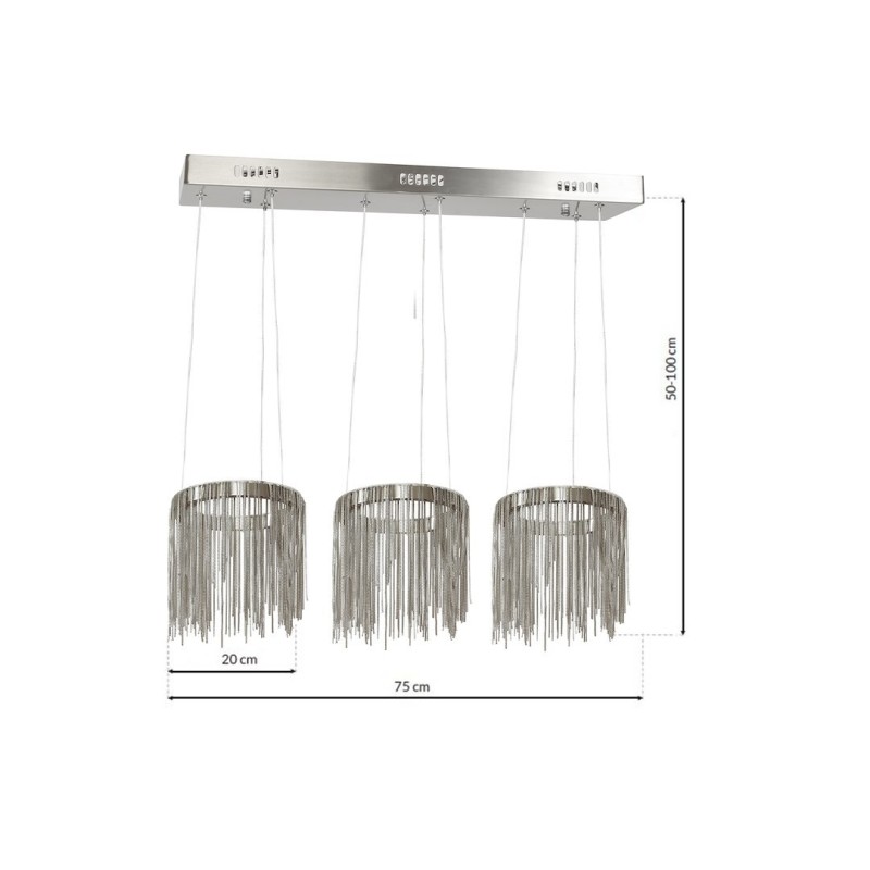 HÄNGELEUCHTE CASCATA SATIN 54W LED
