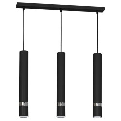 Hängeleuchte JOKER BLACK/CHROME 3xGU10