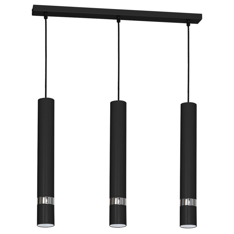 Hängeleuchte JOKER BLACK/CHROME 3xGU10