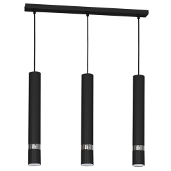 Hängeleuchte JOKER BLACK/CHROME 3xGU10