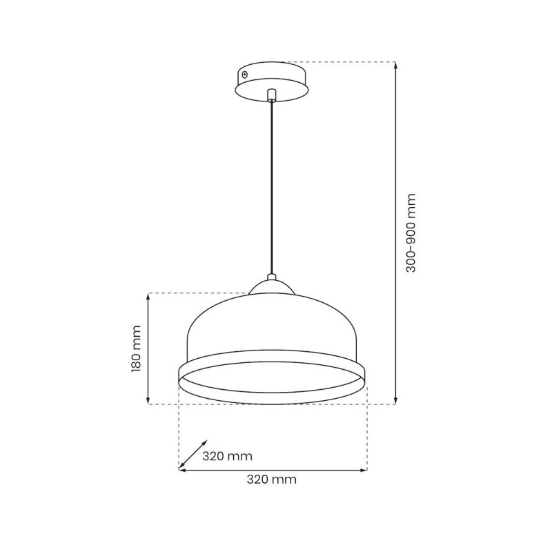 STUDIO WHITE Hanging Lamp 1xE27