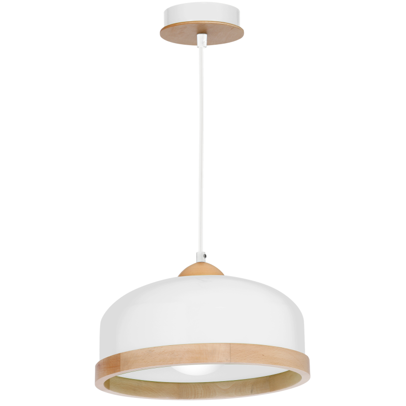 Lámpara colgante STUDIO WHITE 1xE27