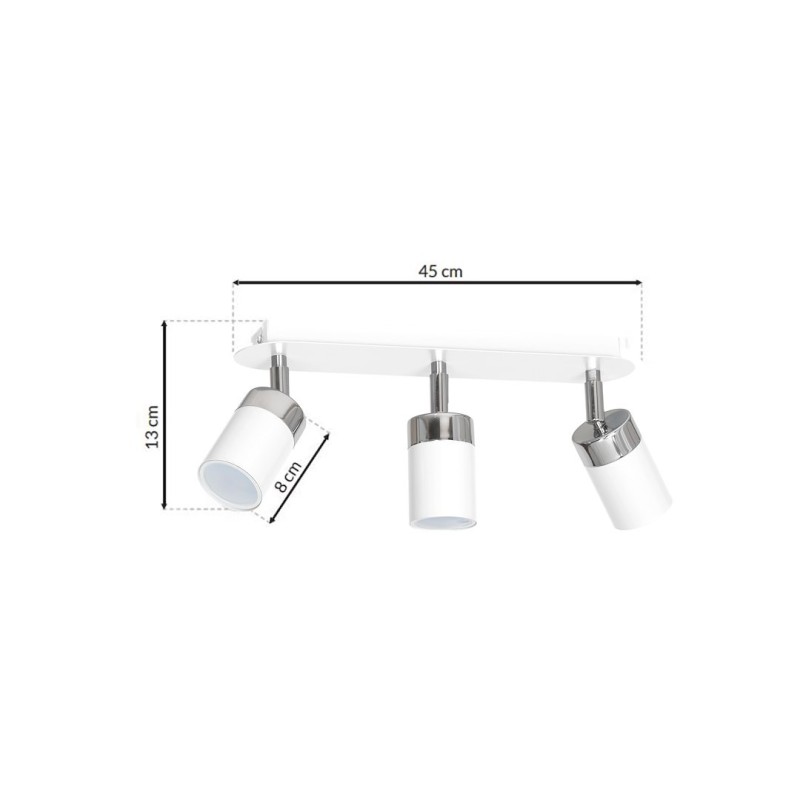 Ceiling lamp Joker 3xGU10 White/Chrome
