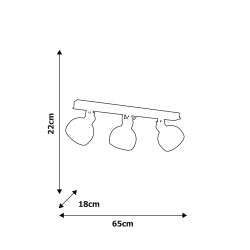 Lampa sufitowa Oval 3xE27 Biały