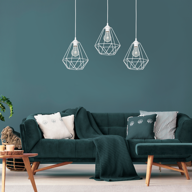 Lámpara colgante BASKET WHITE 3xE27