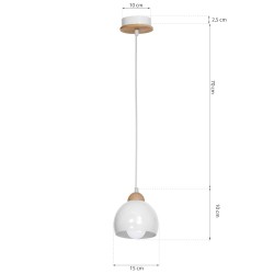 DAMA WHITE Hanging Lamp 1xE27