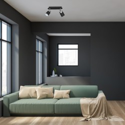 JOKER BLACK/CHROME Ceiling Lamp 2xGU10