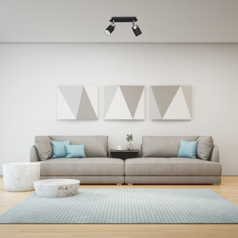 JOKER BLACK/CHROME Ceiling Lamp 2xGU10