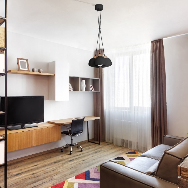 DAMA BLACK pendant lamp 3xE27