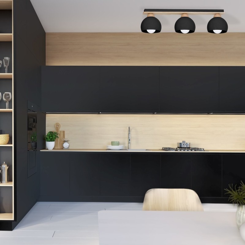 DAMA BLACK ceiling lamp 3xE27
