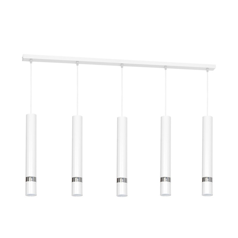 JOKER WHITE/CHROME Pendant Lamp 5xGU10