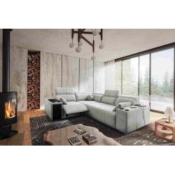Milano II Mix corner sofa with sleeping and relaxation function, Plecionka, Verita 80