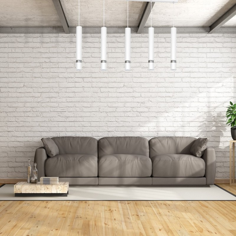 Lampa wisząca JOKER WHITE/CHROME 5xGU10