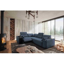 Milano II Mix Ecksofa mit Schlaffunktion und Relax Plecionka, Verita 76