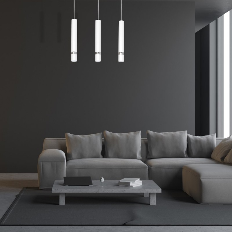 Lámpara colgante JOKER BLANCO/CROMO 3xGU10