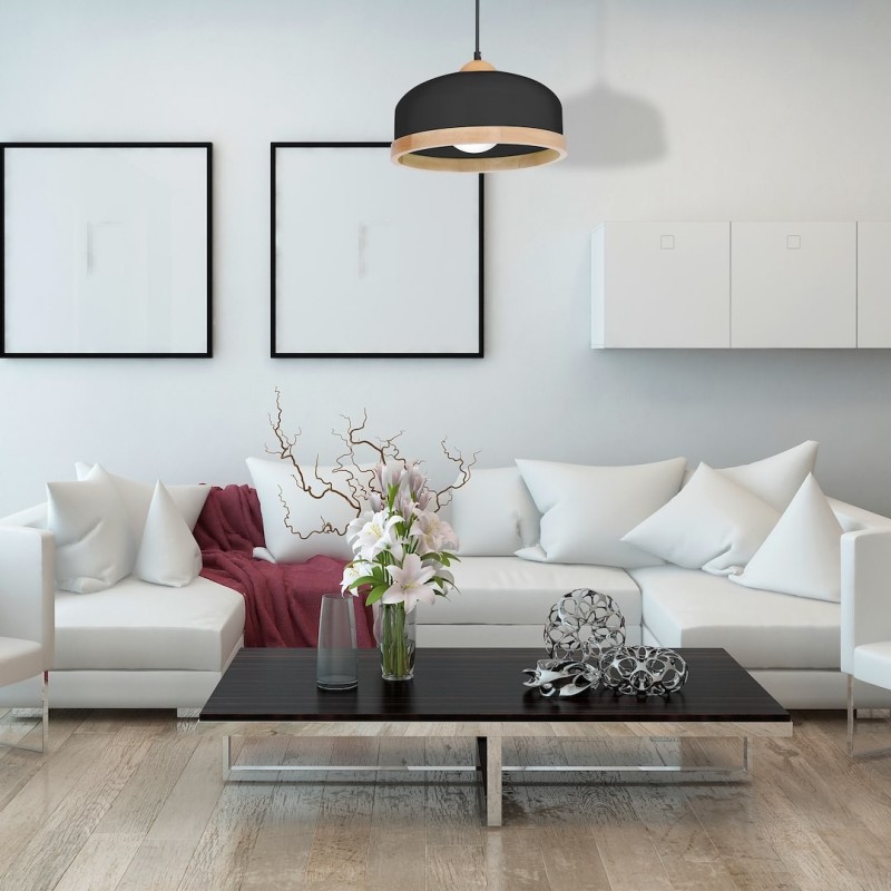 Lámpara colgante STUDIO BLACK 1xE27