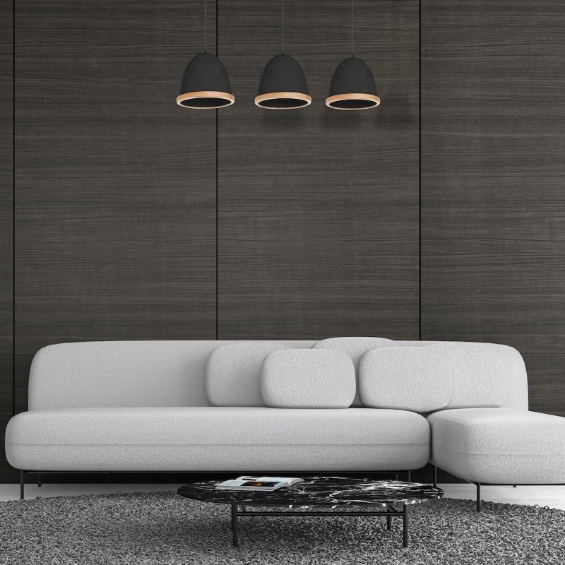 STUDIO BLACK Hanging Lamp 3xE27